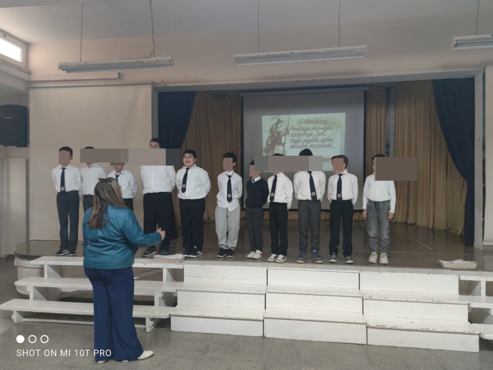 Επέτειος 25ης Μαρτίου με συμμετοχή των παιδιών των τμημάτων Α1, Β2 και Γ1