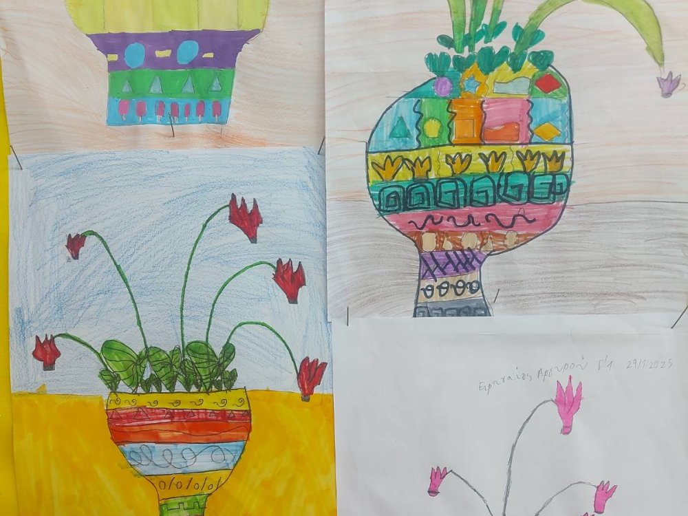 Εικαστικές δημιουργίες από το Γ'1