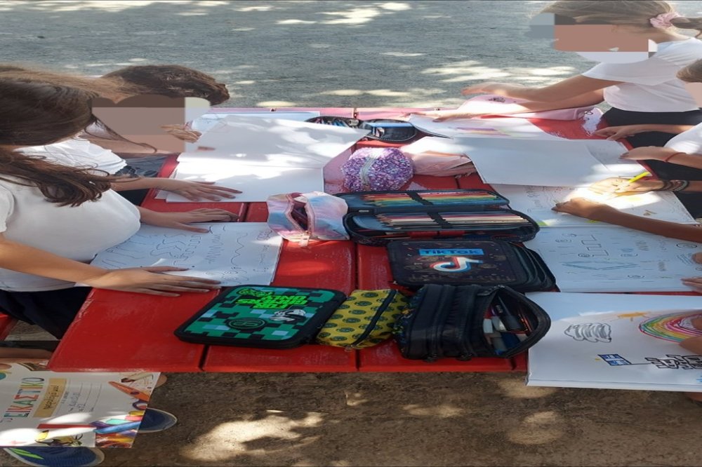 Μάθημα τέχνης στον υπαίθριο χώρο